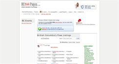 Desktop Screenshot of bcfreepages.com